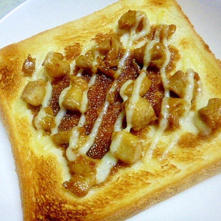 簡単♪朝ごパン♪照り焼きチキンマヨのトースト